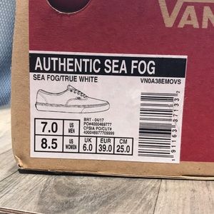 Vans Authentic sea fog 8.5